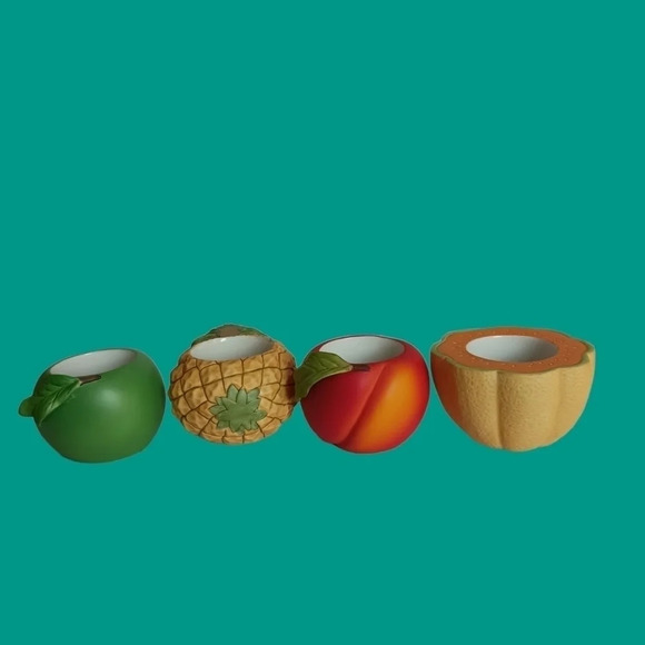 Party lite fruit candle holder set of 4 - Picture 2 of 9